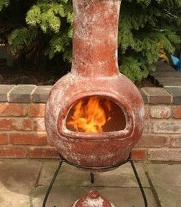 Colima Mexican Chiminea - Red (Large)