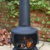 Tia Steel Chiminea (Large) in Black