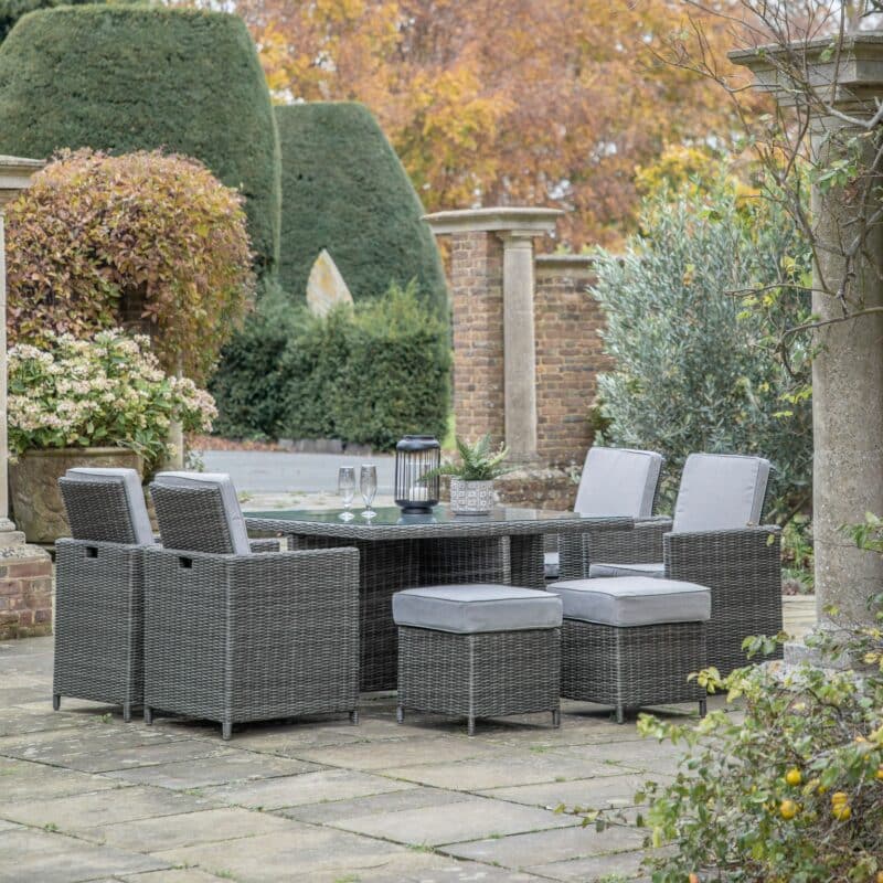 Rondin 8 Seater Cube Rattan Dining Set