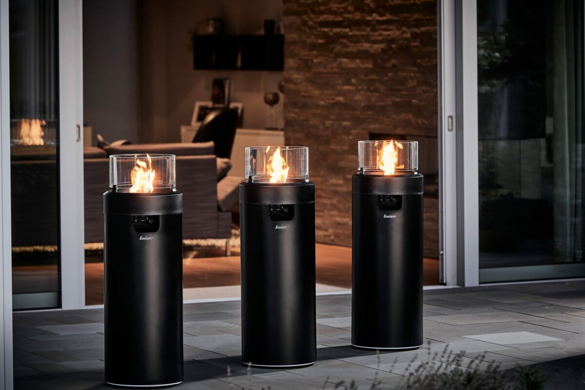 Enders® Large Black NOVA LED Flame Patio Heater