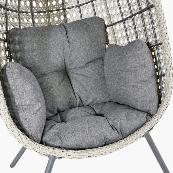 Pacific Lifestyle Stone Grey St Kitts Single Nest Chair