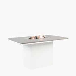 Pacific Lifestyle Cosiloft 120 Relaxed White And Grey Dining Fire Pit