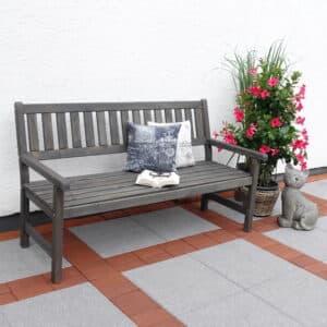 Promex Grey Johanna 3-Seater Wooden Garden Bench