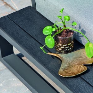 LIFE Mallorca Corner with Side Tables - Lava/Black Polywood