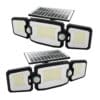 Callow Solar LED Triple Security Floodlight with Double PIR Sensor