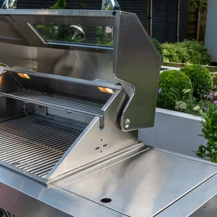 More details of the ABSOLUTE PRO Outdoor Kitchen 6 Burner Gas BBQ With Side Burner, Fridge and Sink