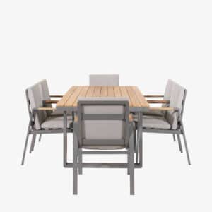 Pacific Lifestyle Stockholm Anthracite Outdoor 6 Seater Dining Set