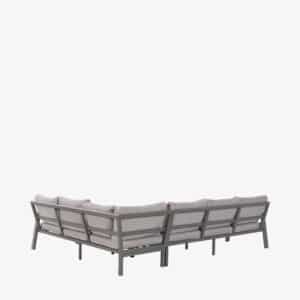 Pacific Lifestyle Stockholm Anthracite Outdoor Corner Seating Set including Fire Pit Table