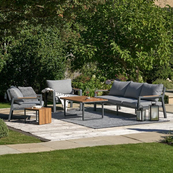 Pacific Lifestyle Stockholm Anthracite Outdoor Seating Set