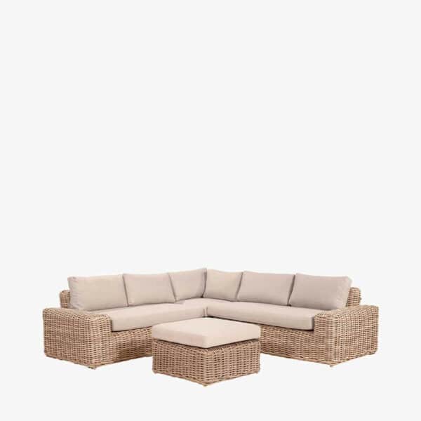 Pacific Lifestyle Como Natural Antique Outdoor Corner Seating Set