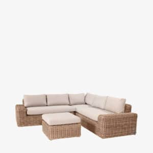 Pacific Lifestyle Como Natural Antique Outdoor Corner Seating Set