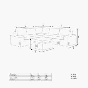 Pacific Lifestyle Como Natural Antique Outdoor Corner Seating Set