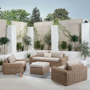 Pacific Lifestyle Como Natural Antique Outdoor Seating Set