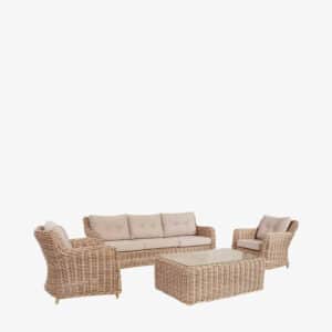 Pacific Lifestyle Barakaldo Natural Antique Outdoor Seating Set