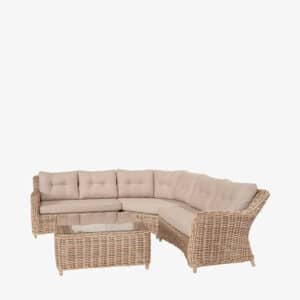 Pacific Lifestyle Barakaldo Natural Antique Outdoor Corner Seating Set